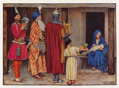 Kerstliederen: De koningen uit het oosten door Eleanor Fortescue Brickdale