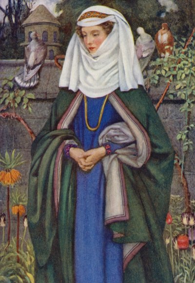 Illustratie voor Idylls Of The King door Alfred Lord Tennyson door Eleanor Fortescue Brickdale