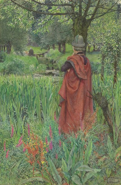Lancelot en Elaine: Vaarwel, mooie lelie door Eleanor Fortescue Brickdale