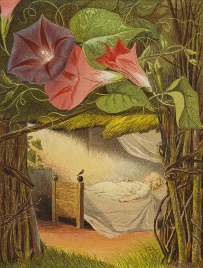 De zonnestralen stalen binnen om hem te kussen door Eleanor Fortescue Brickdale
