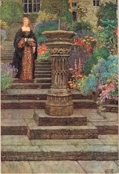 Vrouw in een Tuin, illustratie uit 