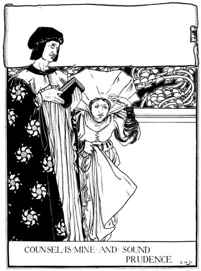 Raad is van mij en gezond verstand, 1898 door Eleanor Fortescue Brickdale