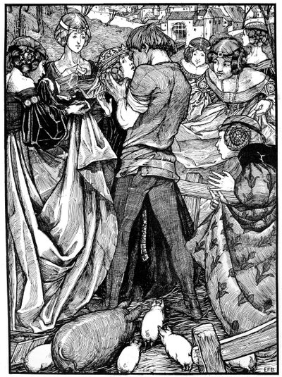 De Prinses en de Varkenshoeder door Eleanor Fortescue Brickdale