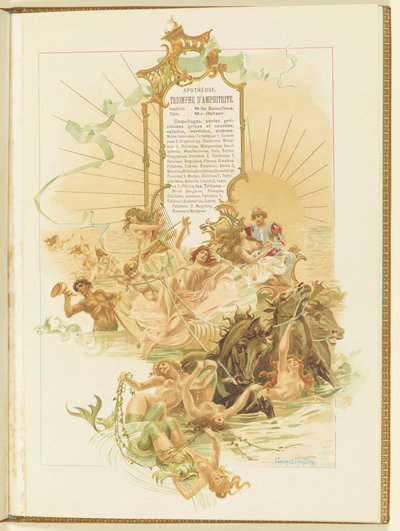 Programma voor het ballet La Perle door Marius Petipa en Riccardo Drigo, 1896 door Elena Petrovna Samokish Sudkovskaya