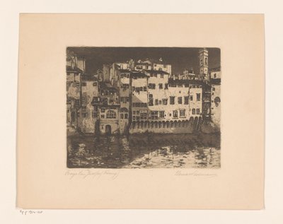 Borgo San Jacopo (Firenze) door Elena Wissmann (signed by artist)