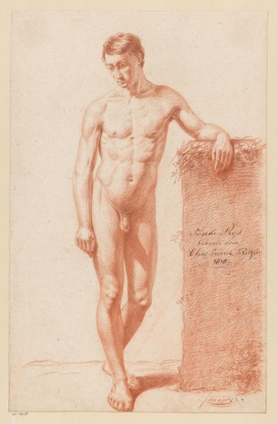 Staand mannelijk naakt, van voren gezien (2e prijs 1818) door Elias Friedrich Kruger