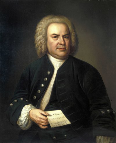 Portret van Johann Sebastian Bach door Elias Gottleib (after) Haussmann