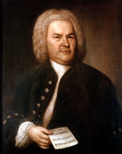 Johann Sebastian Bach 1685-1750, Duitse componist en organist, 1746 door Elias Gottleib Haussmann