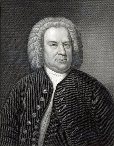Portret van Johann Sebastian Bach, Duitse componist door Elias Gottleib Haussmann