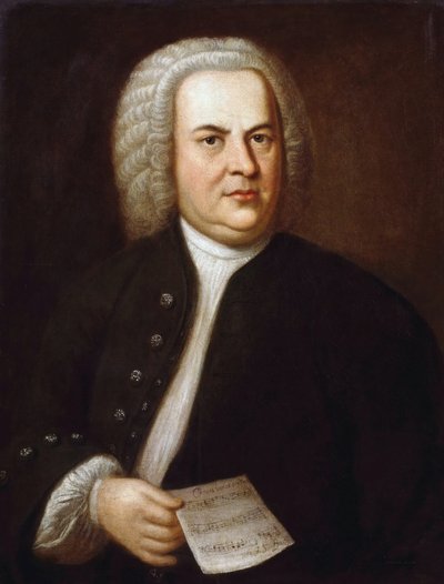 Portret van Johann Sebastian Bach door Elias Gottleib Haussmann