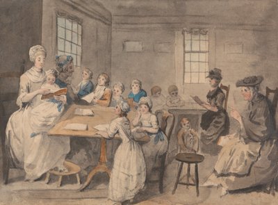 Leesles op een kleuterschool door Elias Martin