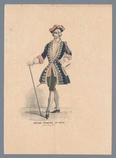 Frans Kostuum, 18e Eeuw (onder Lodewijk XV) door Elias Spanier (attributed to)