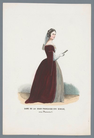 Dame de la cour Francaise XVI Siècle, sous Francois I door Elias Spanier