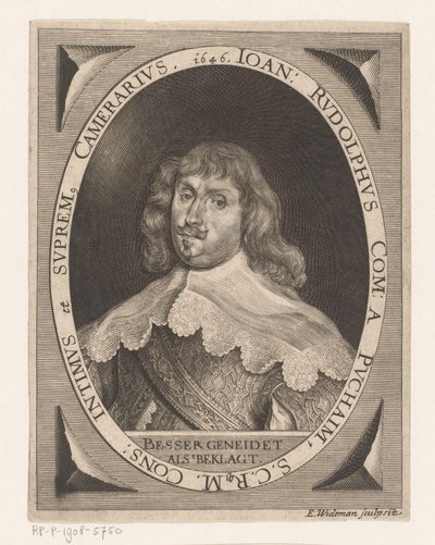 Portret van Johann Rudolph von Puchaim door Elias Widemann