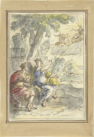 Clymene vertelt haar zoon Phaëton over zijn vader Apollo door Elias van Nijmegen