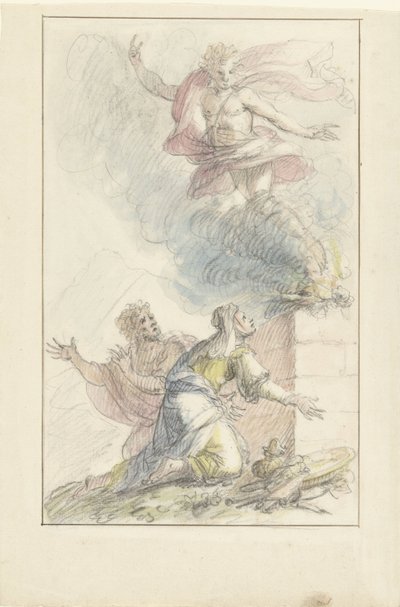 Het offer van Manoach door Elias van Nijmegen