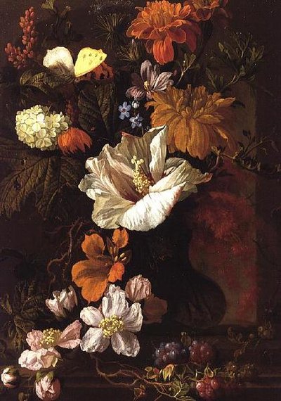 Stilleven van bloemen door Elias van den Broeck