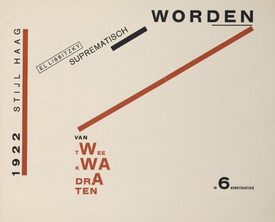 Over Twee Vierkanten, 1922 door Eliezer Markowich Lissitzky