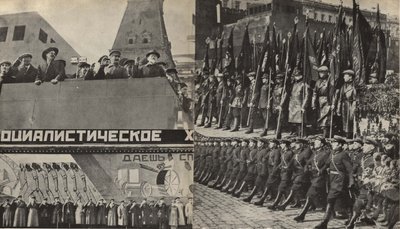 Illustratie uit USSR Bouwt Socialisme, 1933 door Eliezer Markowich Lissitzky