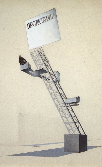 Lenin Tribune door Eliezer Markowich Lissitzky