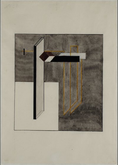 Proun 4B door Eliezer Markowich Lissitzky