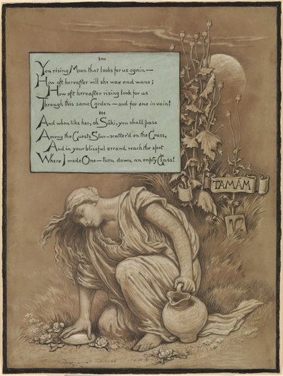 (Illustratie voor de Rubáiyát van Omar Khayyám) Ter nagedachtenis door Elihu Vedder