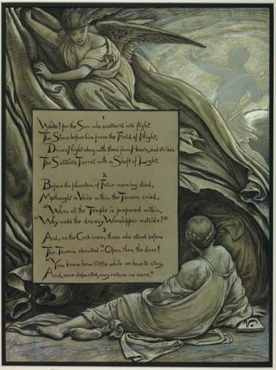 (Illustratie voor de Rubáiyát van Omar Khayyám) Het ontwaken door Elihu Vedder