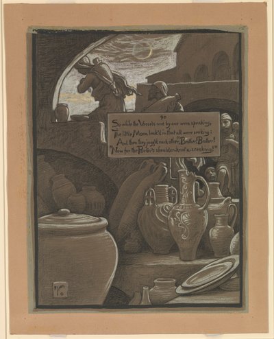 (Illustratie voor Rubáiyát van Omar Khayyám) Het einde van Ramazan door Elihu Vedder
