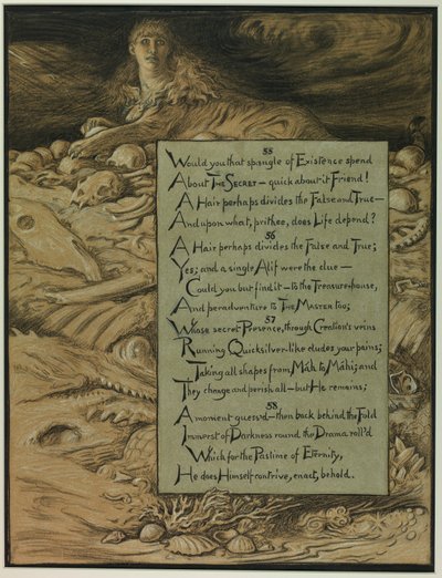 (Illustratie voor Rubáiyát van Omar Khayyám) Het onvermijdelijke lot door Elihu Vedder