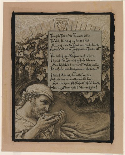 (Illustratie voor Rubáiyát van Omar Khayyám) De ziel van de beker door Elihu Vedder