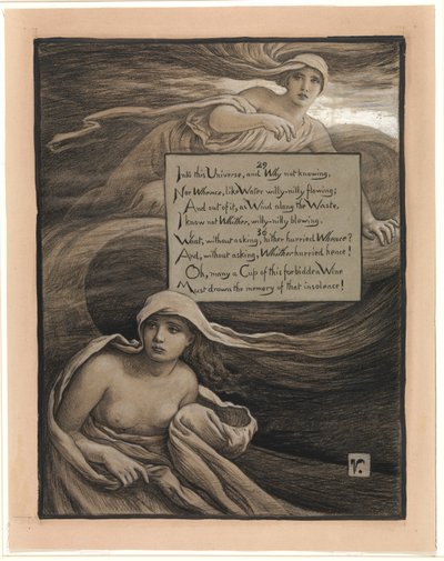 (Illustratie voor Rubáiyát van Omar Khayyám) Vanwaar en waarheen door Elihu Vedder