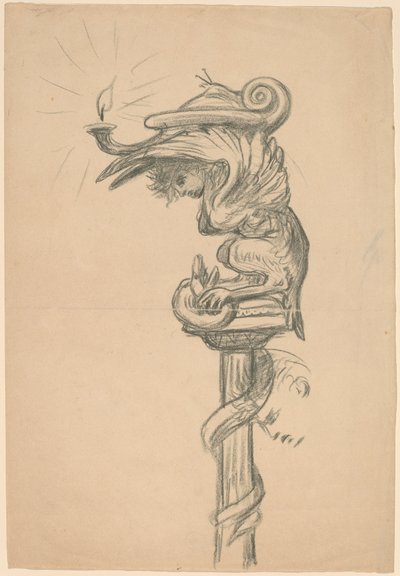 Detail van het Huwelijk van de Dochter van de Wijnstok door Elihu Vedder