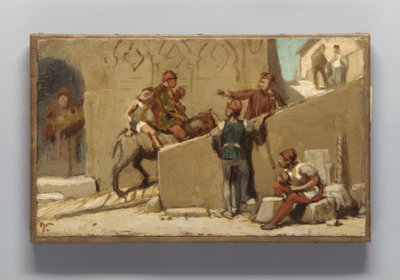 De fabel van de molenaar, zijn zoon en de ezel door Elihu Vedder