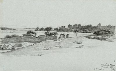 Uit 30 Tekeningen van de Nijlreis: Medine & Haboo door Elihu Vedder