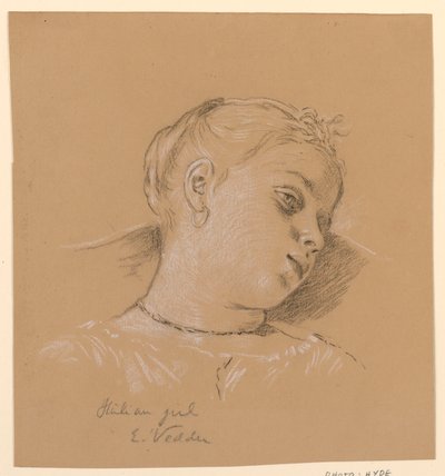 Italiaans Meisje door Elihu Vedder