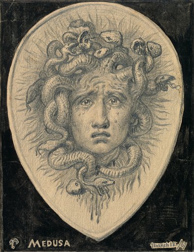 Medusa, 1867 door Elihu Vedder