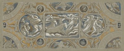 Voorstudie voor Huntington House Plafond, uit 60 studies voor het Huntington plafond (1926.80) door Elihu Vedder