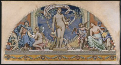 Rome, Vertegenwoordiger van de Kunsten: ontwerp voor decoratie in Bowdoin College door Elihu Vedder