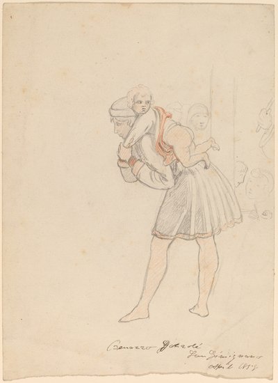 Studie na Gozzoli door Elihu Vedder