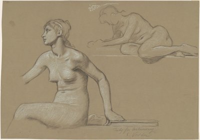 Studie voor "Astronomie" door Elihu Vedder