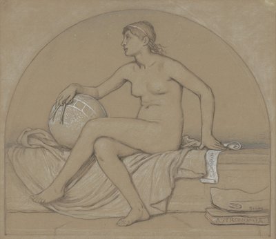 Studie voor Astronomie, 1892 door Elihu Vedder