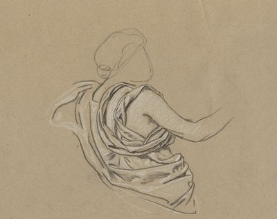 Studie voor figuur van de herfst door Elihu Vedder