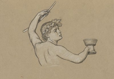 Studie voor figuur van de herfst door Elihu Vedder