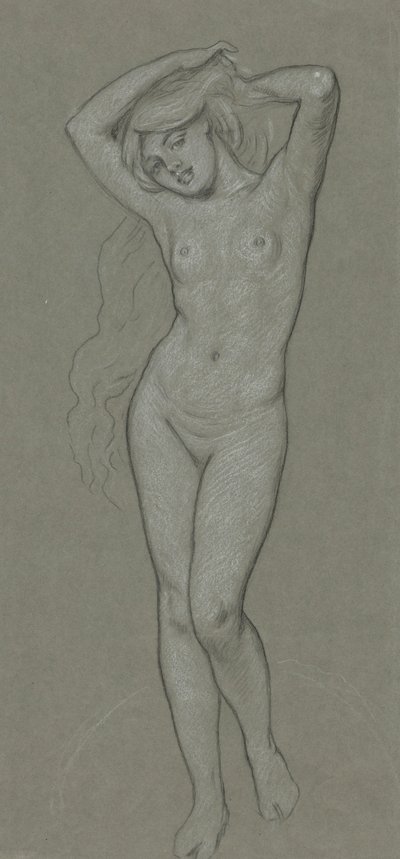 Studie voor figuur van Venus door Elihu Vedder