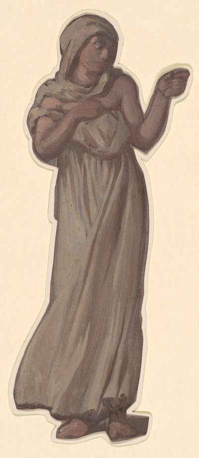 Studie voor "Griekse meisjes baden" door Elihu Vedder
