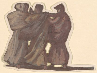 Studie voor "Griekse Meisjes die Baden" door Elihu Vedder
