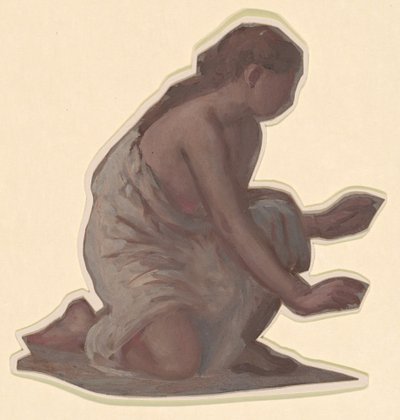 Studie voor "Griekse Meisjes die Baden" door Elihu Vedder