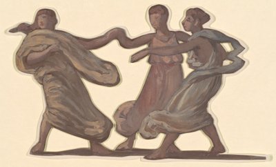 Studie voor "Griekse Meisjes Baden" door Elihu Vedder