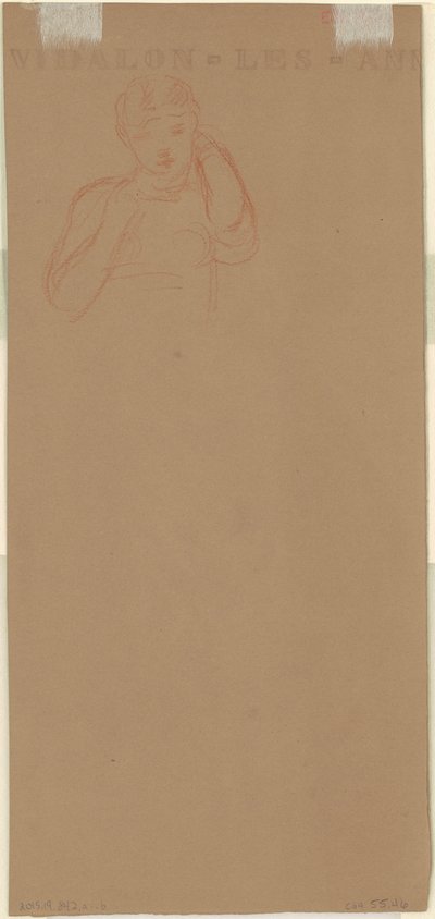 Studie voor "Griekse Meisjes Baden" door Elihu Vedder