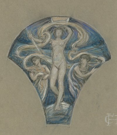 Studie voor Luna door Elihu Vedder